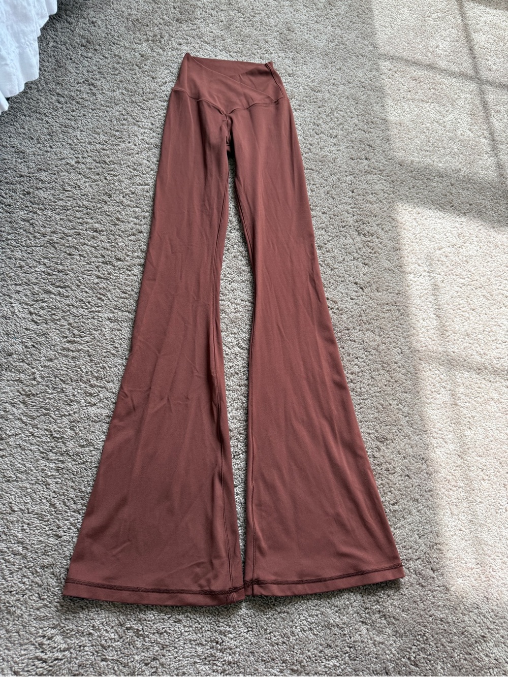 aerie offline Flared High-Rise Pants in Rust mocha chocolate Brown